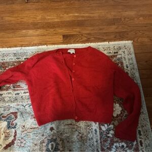 Reformation Vibrant Red Cardigan